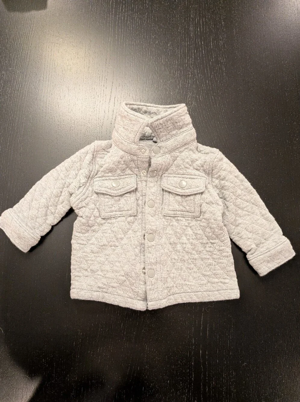 Old Navy Heather Gray Quilted Baby Jacket